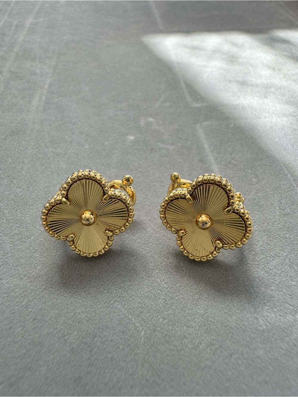 Gold Motif Clip-On Earrings